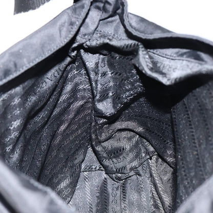Prada Buckle Messenger Bag Tessuto, BLACK, NYLON, Shoulder bag