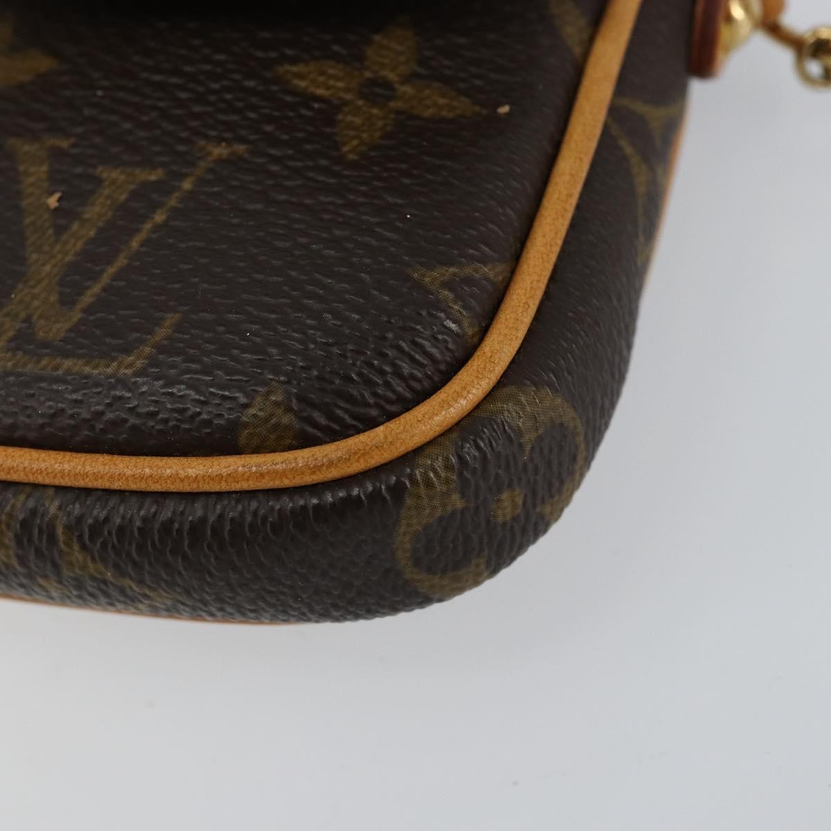 Louis Vuitton Cancun Pochette Monogram Canvas, BROWN, CANVAS, Clutche & pouche