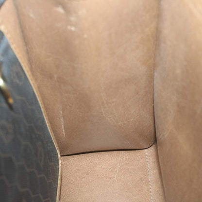 Christian Dior Vintage Honeycomb Handbag Canvas Leather, BLACK, CANVAS, Handbag