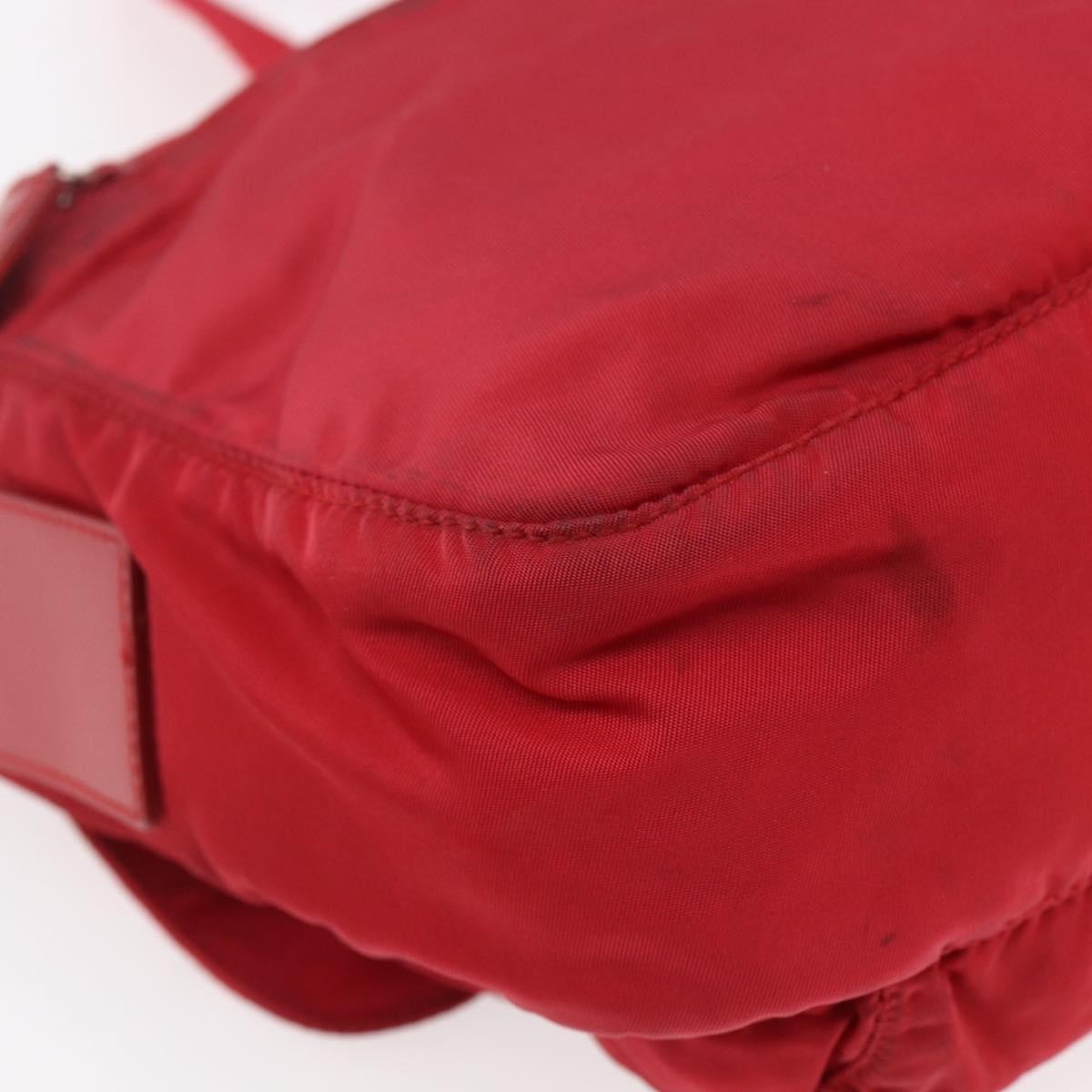 Prada Buckle Messenger Bag Tessuto, RED, NYLON, Shoulder bag