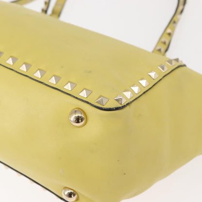 Valentino Garavani Rockstud Tote Soft Leather, YELLOW, LEATHER, Tote bag