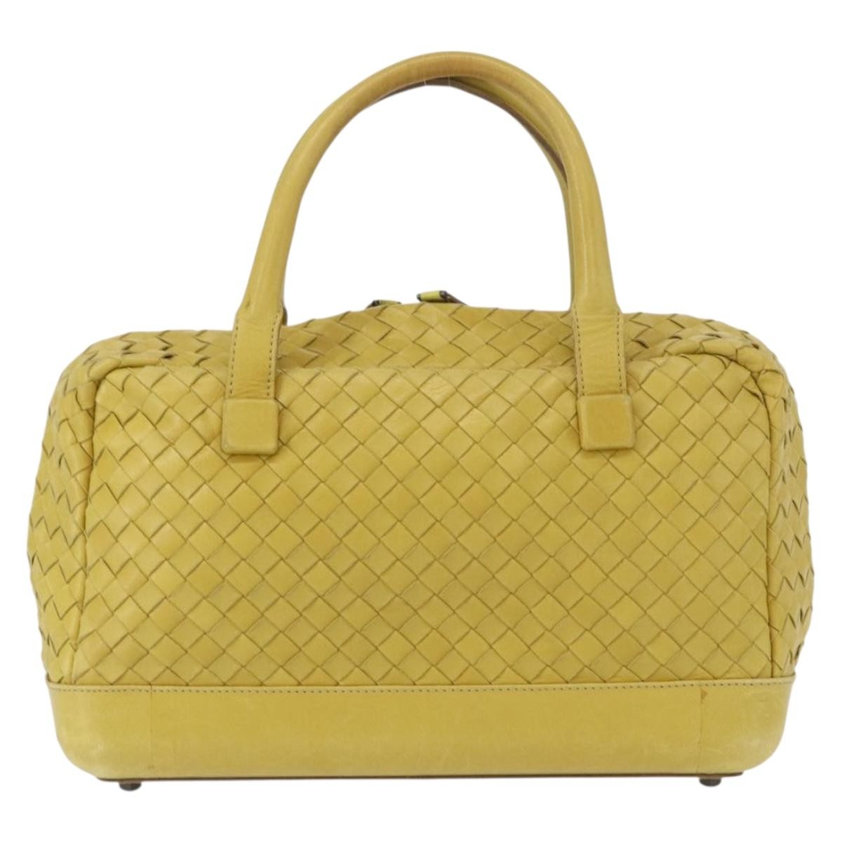 Bottega Veneta Vintage handbag Leather, YELLOW, LEATHER, Handbag