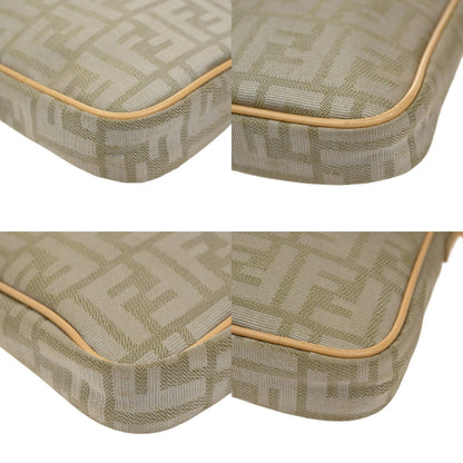 Fendi Logo Zucca Shoulder Bag Zucca, BEIGE, CANVAS, Shoulder bag