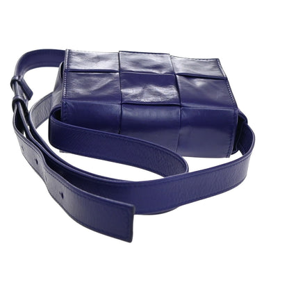 Bottega Veneta Cassette Crossbody Bag Maxi Intrecciato Fringe Leather, PURPLE, LEATHER, Crossbody bag