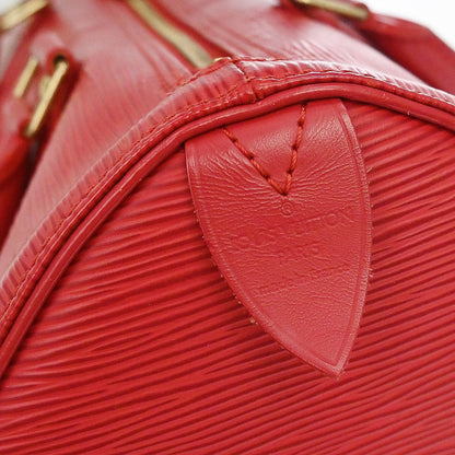 Louis Vuitton Speedy Handbag Epi Leather, Red, Leather, Handbag