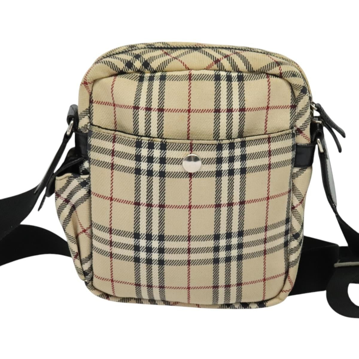 Burberry Nova Check Blue Label Canvas, BEIGE, CANVAS, Shoulder bag