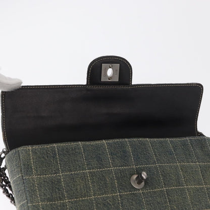 Chanel Chocolate Bar Flap Bag Quilted Denim, BLUE, DENIM_JEANS, Shoulder bag