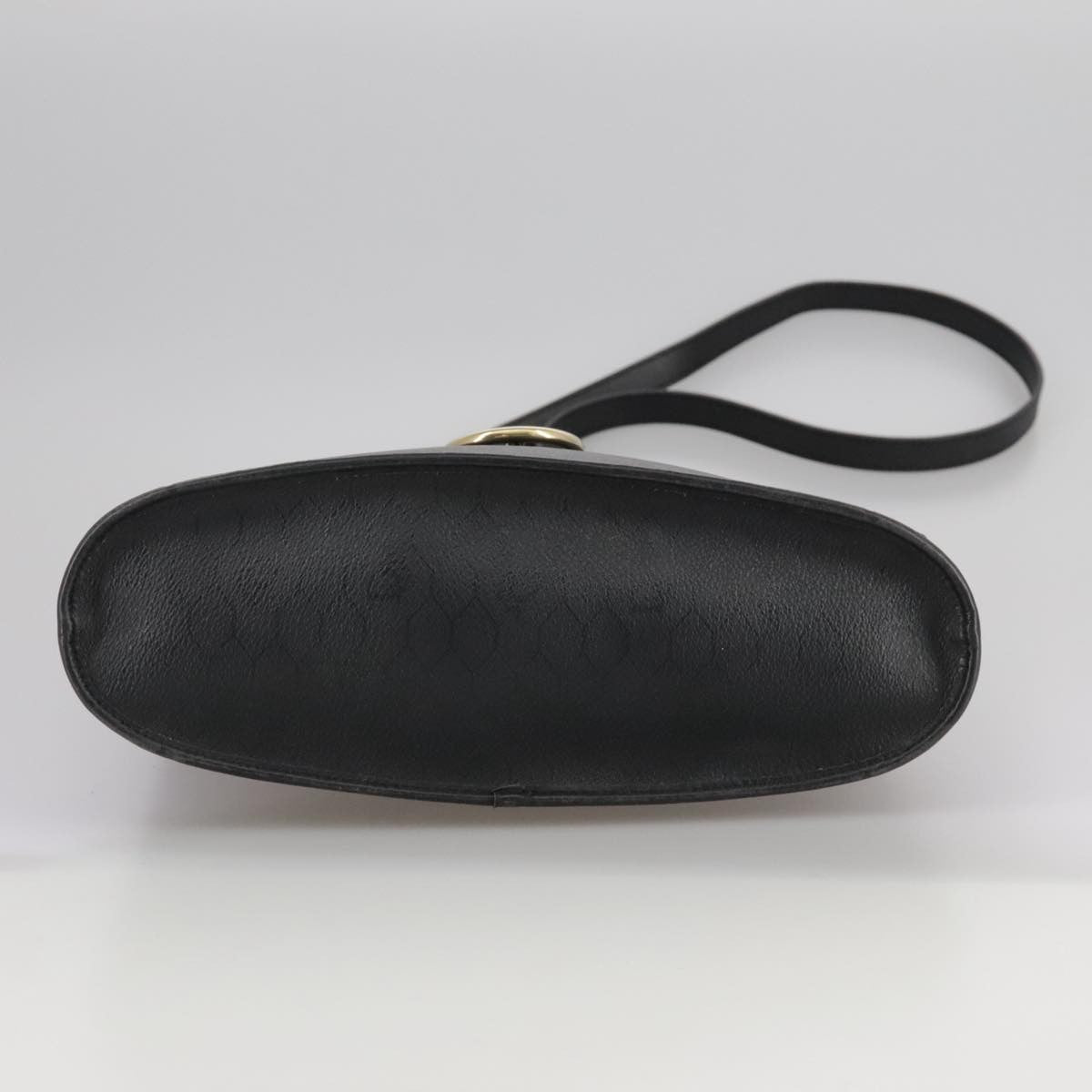 Christian Dior Vintage Honeycomb Flap Crossbody Bag Coated Canvas, BLACK, CANVAS, Crossbody bag