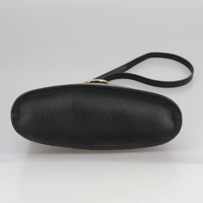 Christian Dior Vintage Honeycomb Flap Crossbody Bag Coated Canvas, BLACK, CANVAS, Crossbody bag