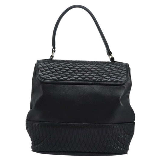 Bally Vintage Handbag Quilted Leather, Black, Leather, Handbag