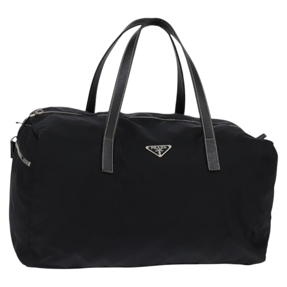Prada Side Pocket Convertible Duffle Bag Tessuto, BLACK, NYLON, Travel bag