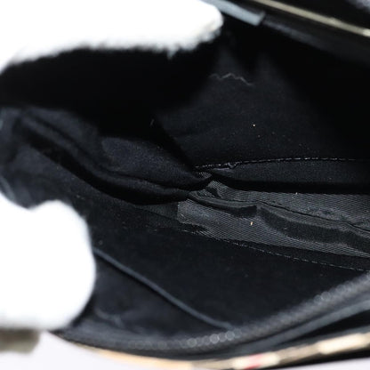 Burberry Front Pocket Flap Messenger Leather with Vintage Check Canvas, BLACK, LEATHER, Crossbody bag