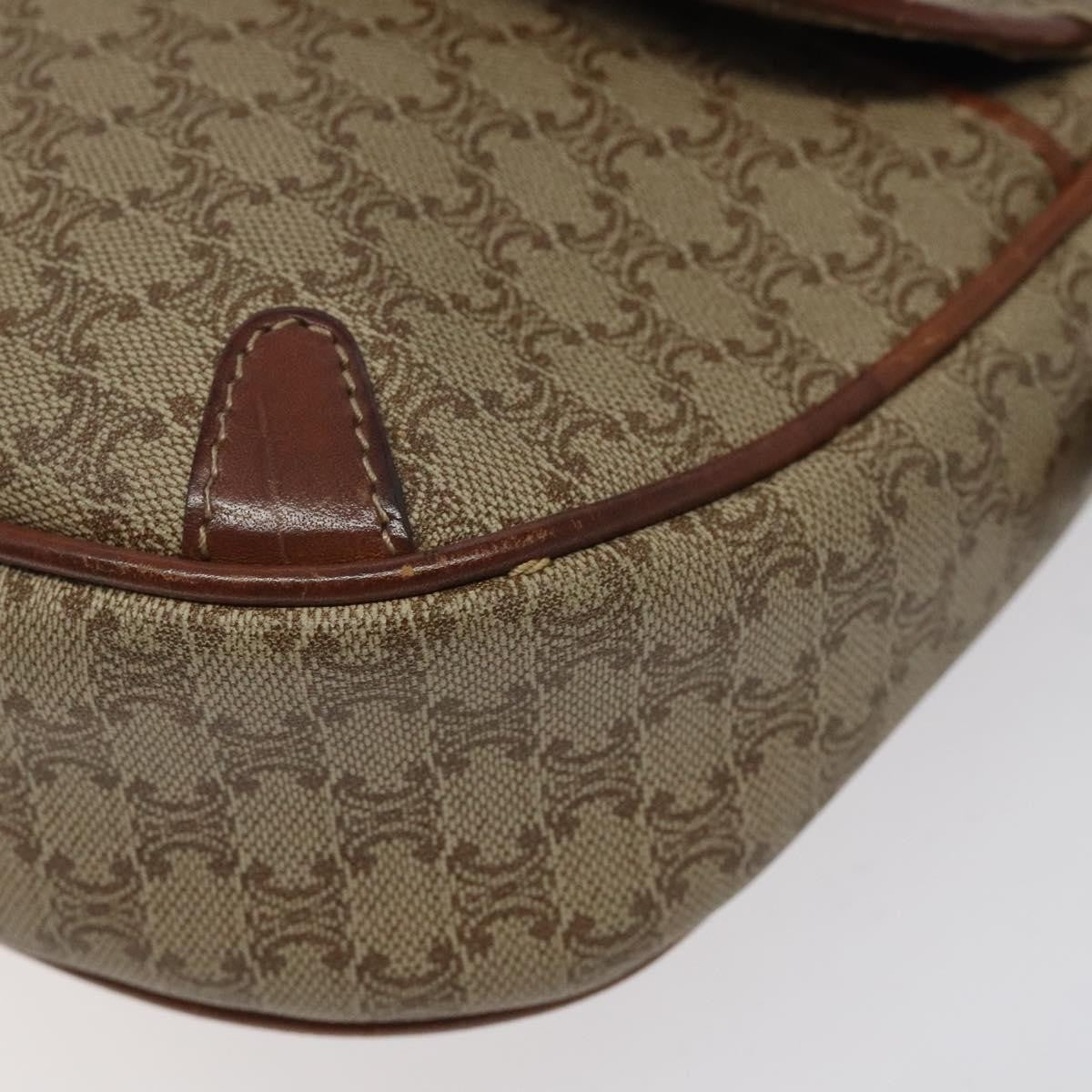 Celine Macadam Shoulder Bag PVC Leather, BEIGE, CANVAS, Shoulder bag