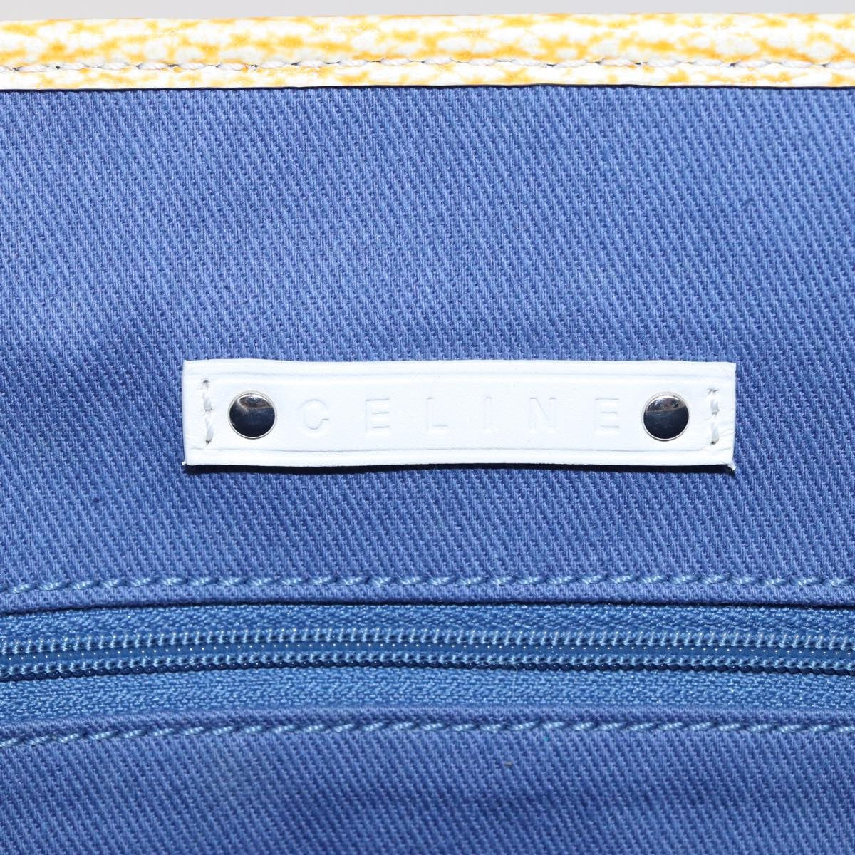 Celine Vintage Macadam Tote bag Canvas, YELLOW, CANVAS, Tote bag