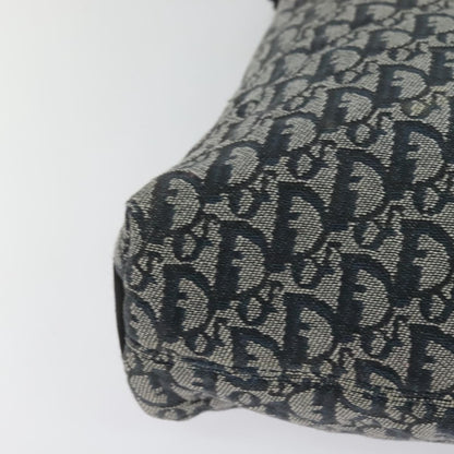 Christian Dior Vintage Zip Shoulder Bag Diorissimo Canvas, NAVY, CANVAS, Shoulder bag