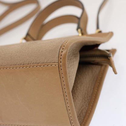 Celine Handbag Leather, BEIGE, LEATHER, Handbag