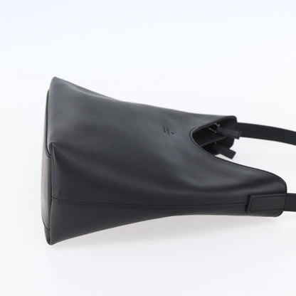 Gucci Metal Handle Hobo Leather, BLACK, LEATHER, Shoulder bag