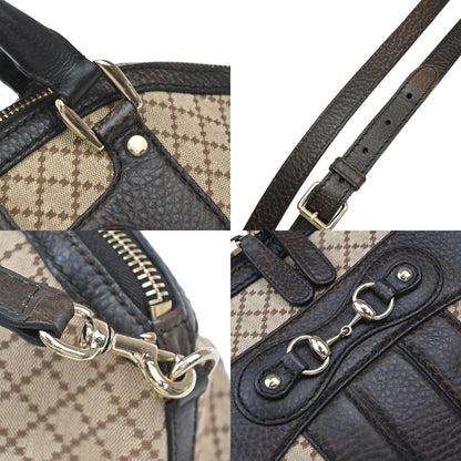 Gucci Vintage Wristlet Clutch Leather, BROWN, CANVAS, Clutche & pouche