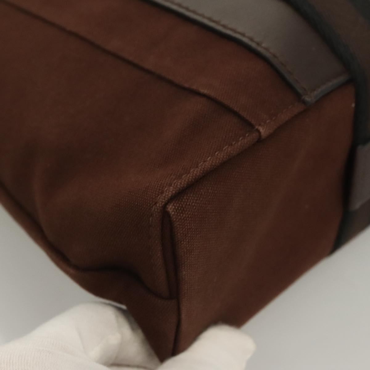 Hermes Troca Horizontal Tote Canvas, BROWN, CANVAS, Tote bag