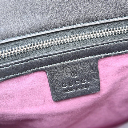 Gucci Lady Lock Satchel Leather, Black, Leather, Handbag
