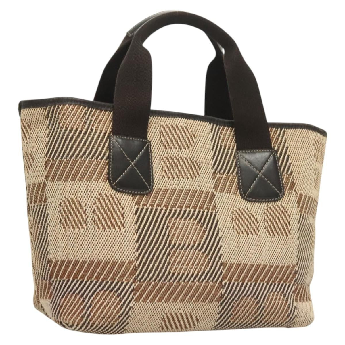 Bally Vintage Tote Bag Canvas, BROWN, CANVAS, Tote bag