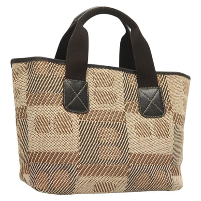 Bally Vintage Tote Bag Canvas, BROWN, CANVAS, Tote bag
