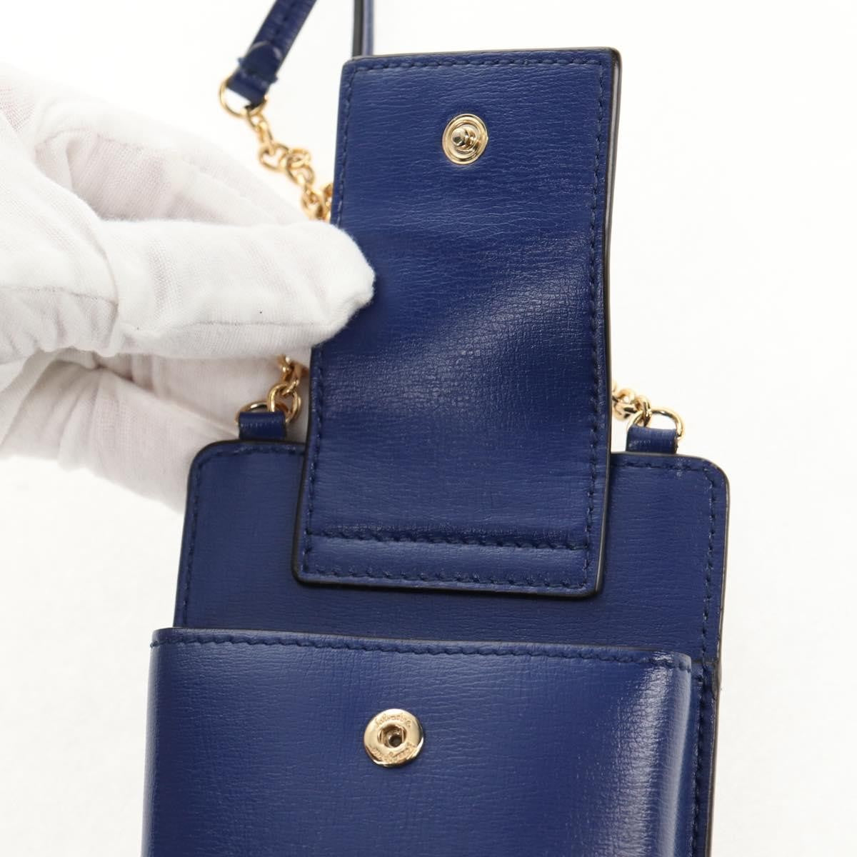 Salvatore Ferragamo Vintage Vara Crossbody Bag Nylon, BLUE, LEATHER, Clutche & pouche