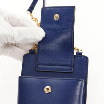 Salvatore Ferragamo Vintage Vara Crossbody Bag Nylon, BLUE, LEATHER, Clutche & pouche