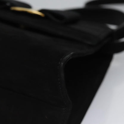 Salvatore Ferragamo Vintage Vara Bow Top Handle Bag Suede, BLACK, SUEDE, Handbag