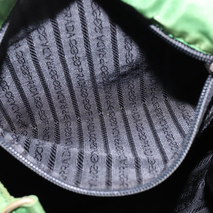 Prada Metal Handles Tote Tessuto, GREEN, NYLON, Tote bag