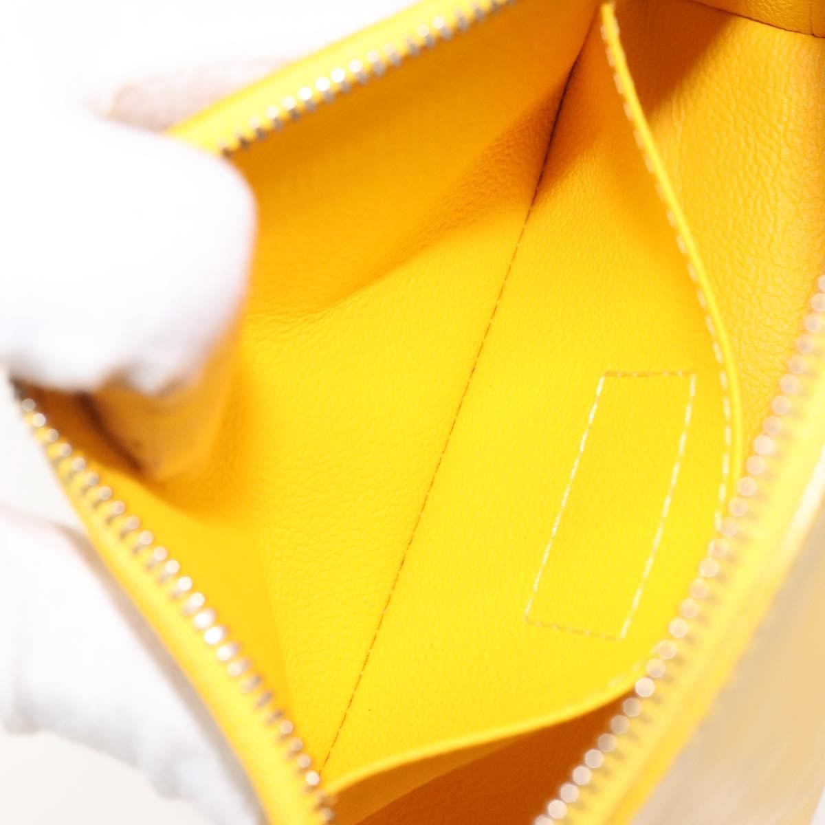 Louis Vuitton Cosmetic Pouch Epi Leather, YELLOW, LEATHER, Toiletry Case