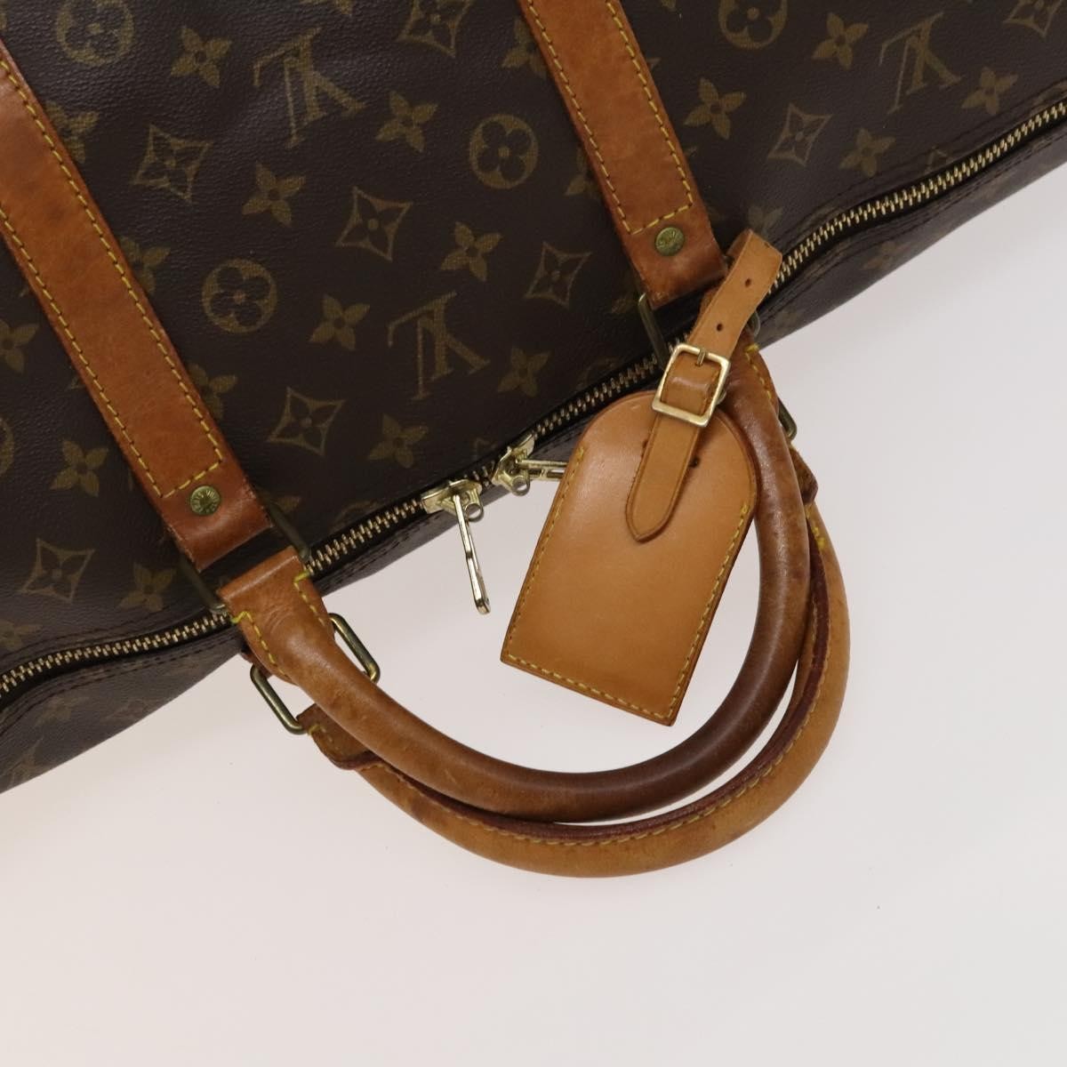 Louis Vuitton Keepall Bandouliere Bag Monogram Canvas, BROWN, CANVAS, Travel bag