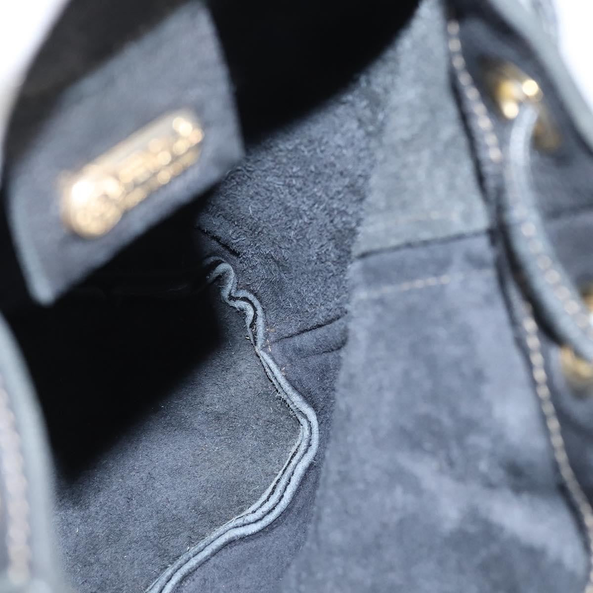 Fendi Logo Flap Drawstring Backpack Leather, BLACK, LEATHER, Backpack