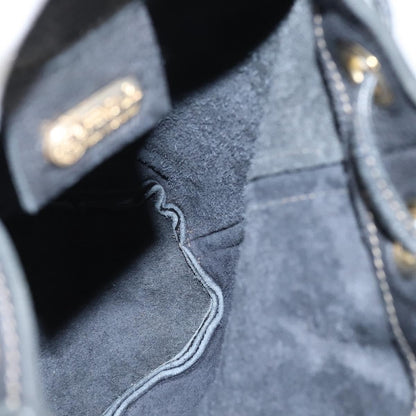 Fendi Logo Flap Drawstring Backpack Leather, BLACK, LEATHER, Backpack