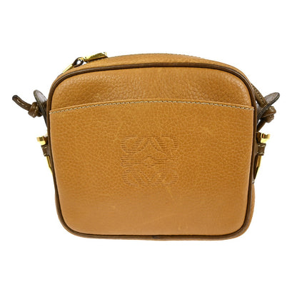 Loewe Anagram Shoulder Bag Leather, BROWN, LEATHER, Shoulder bag