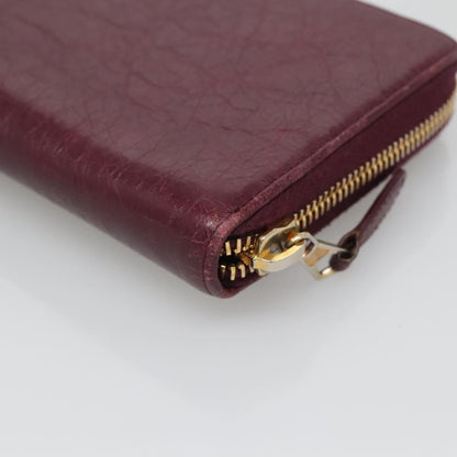 Balenciaga Classic Continental Zip Around Wallet Leather, PURPLE, LEATHER, Wallets