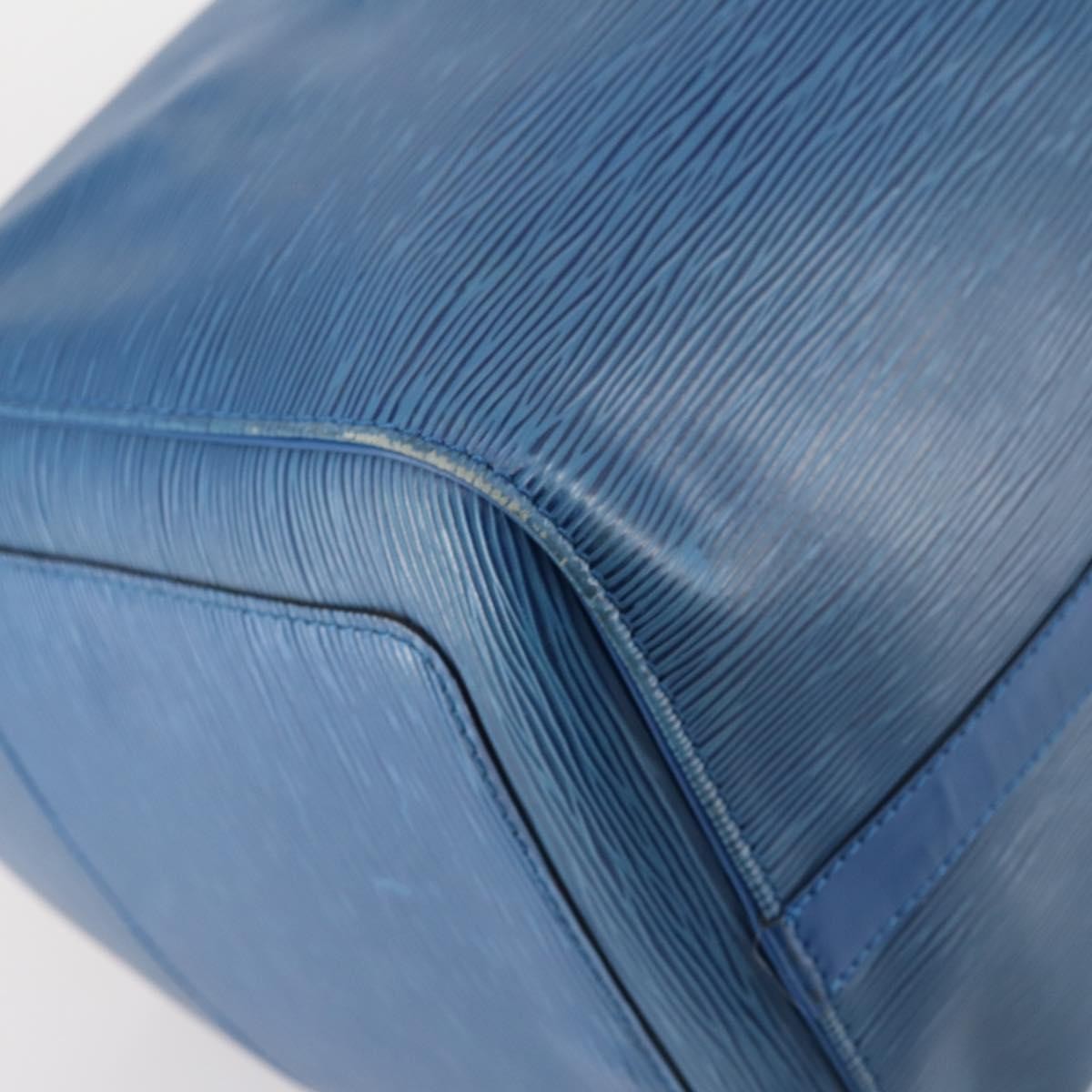 Louis Vuitton Keepall Bag Epi Leather, BLUE, LEATHER, Travel bag