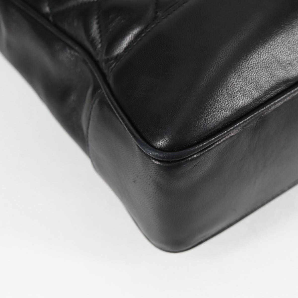 Chanel Vintage Shopping Tote Quilted Lambskin, BLACK, LEATHER, Tote bag