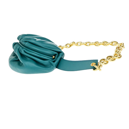 Bottega Veneta The Chain Pouch Leather, GREEN, LEATHER, Clutche & pouche