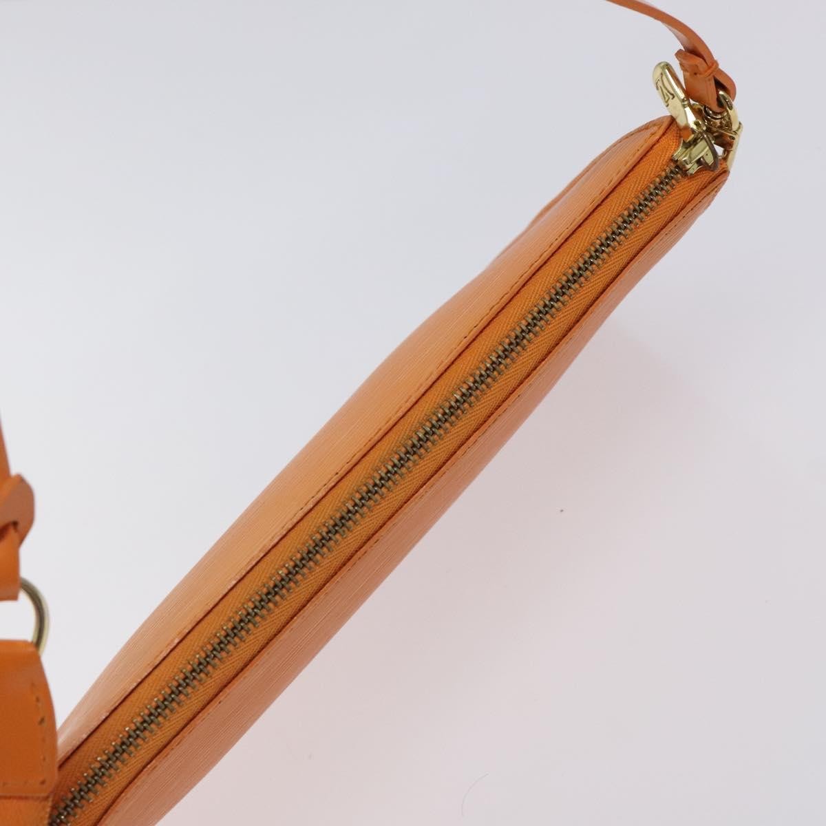 Louis Vuitton Pochette Accessoires Epi Leather, ORANGE, LEATHER, Clutche & pouche