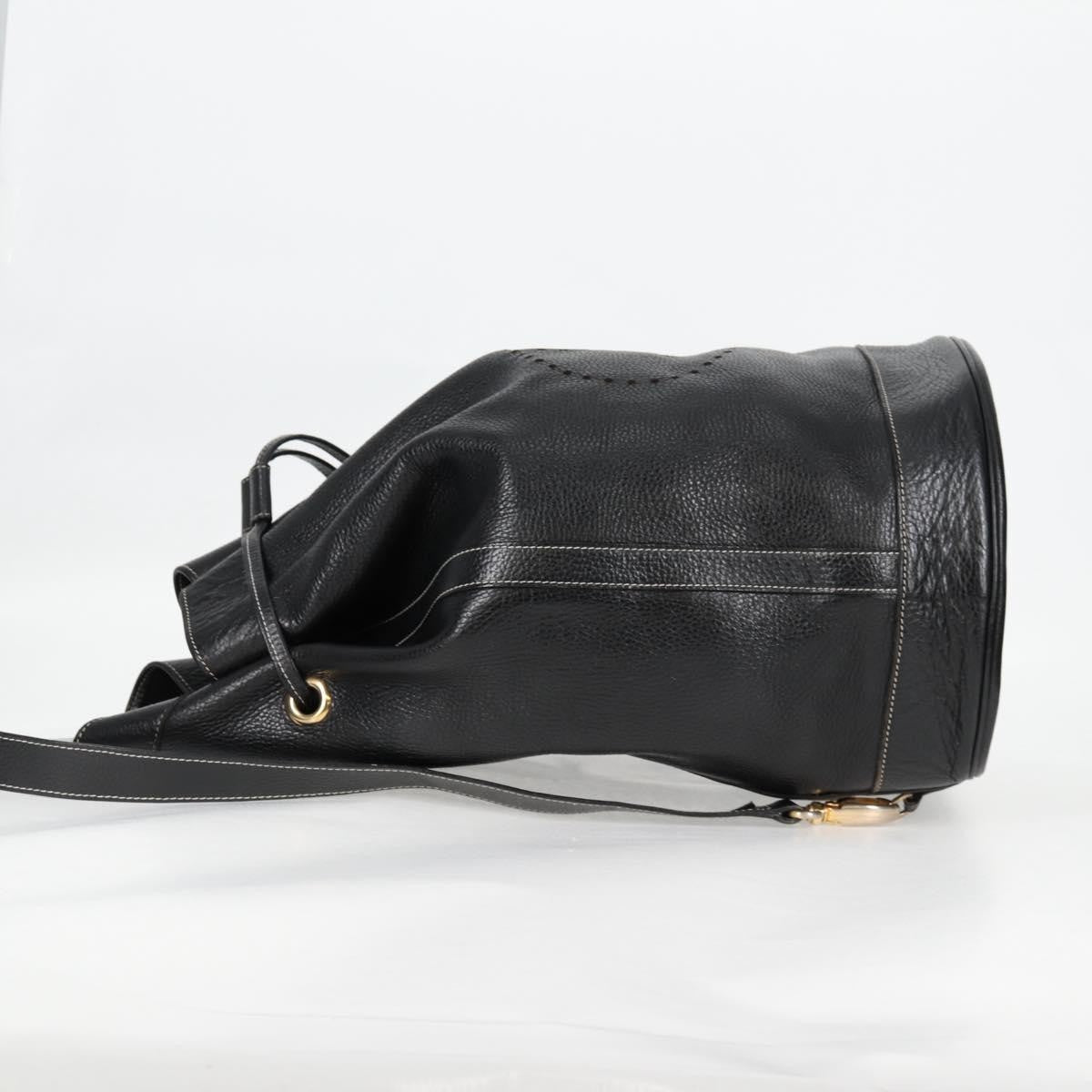 Hermes HERMES Shoulder Bag Leather, BLACK, LEATHER, Shoulder bag