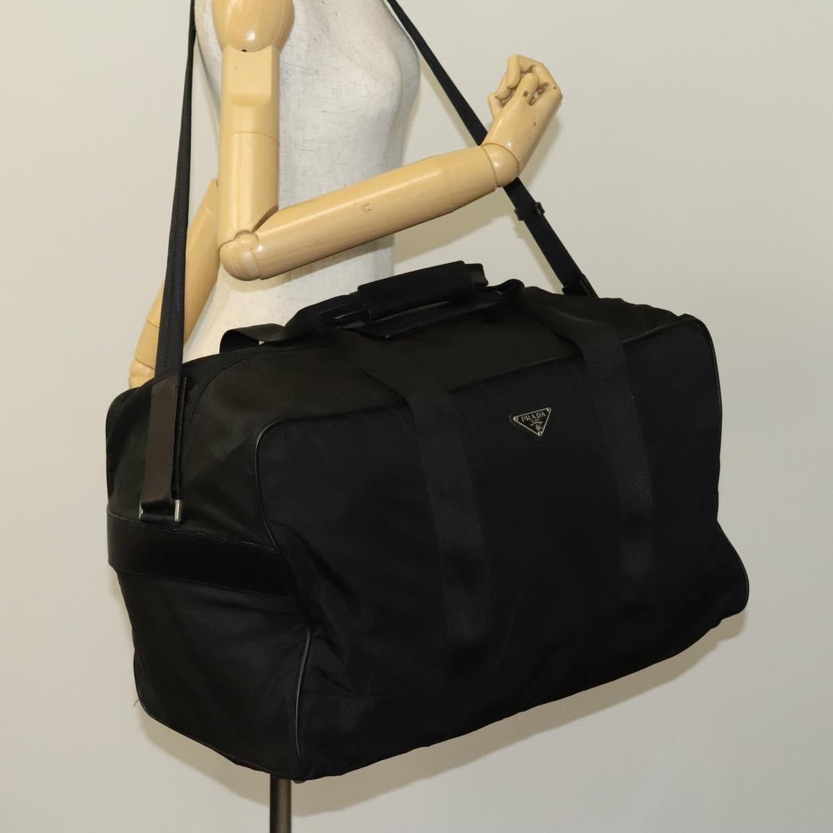 Prada Boston Bag Tessuto, BLACK, NYLON, Travel bag