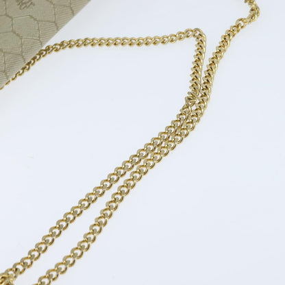 Christian Dior Vintage Honeycomb chain Canvas, BEIGE, CANVAS, Shoulder bag