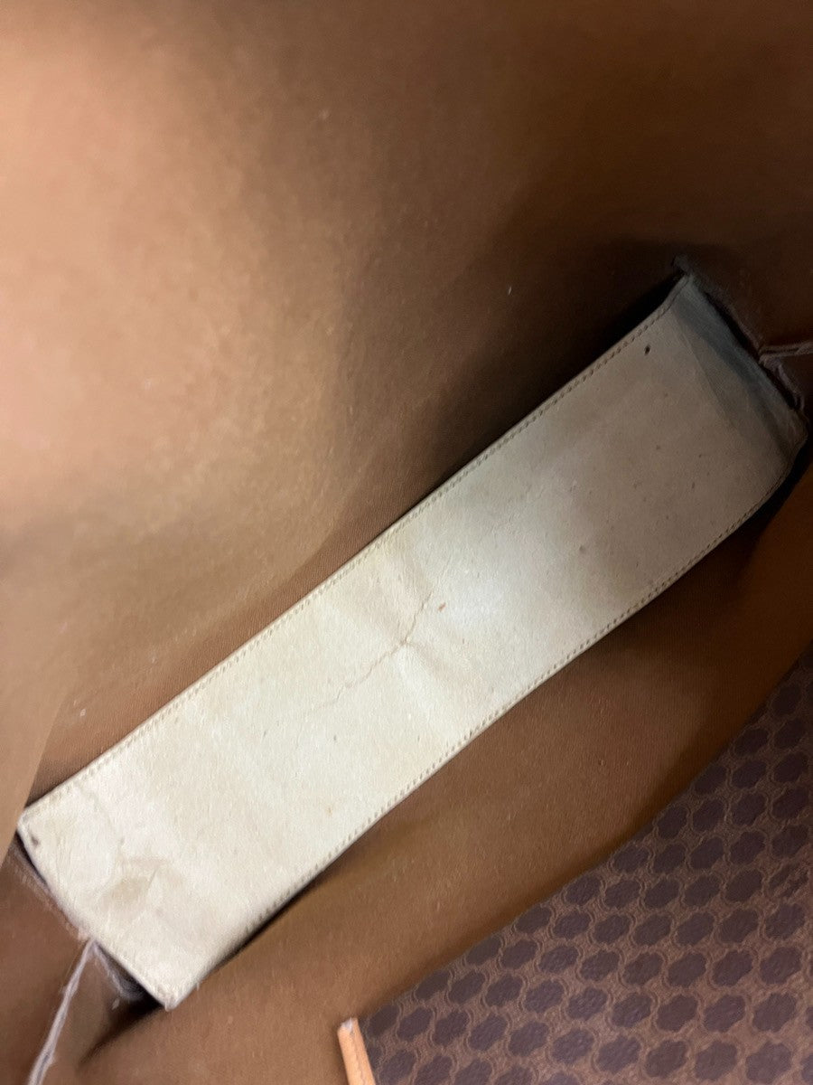 Celine Vintage Macadam Tote bag Canvas and Leather, BROWN, CANVAS, Tote bag