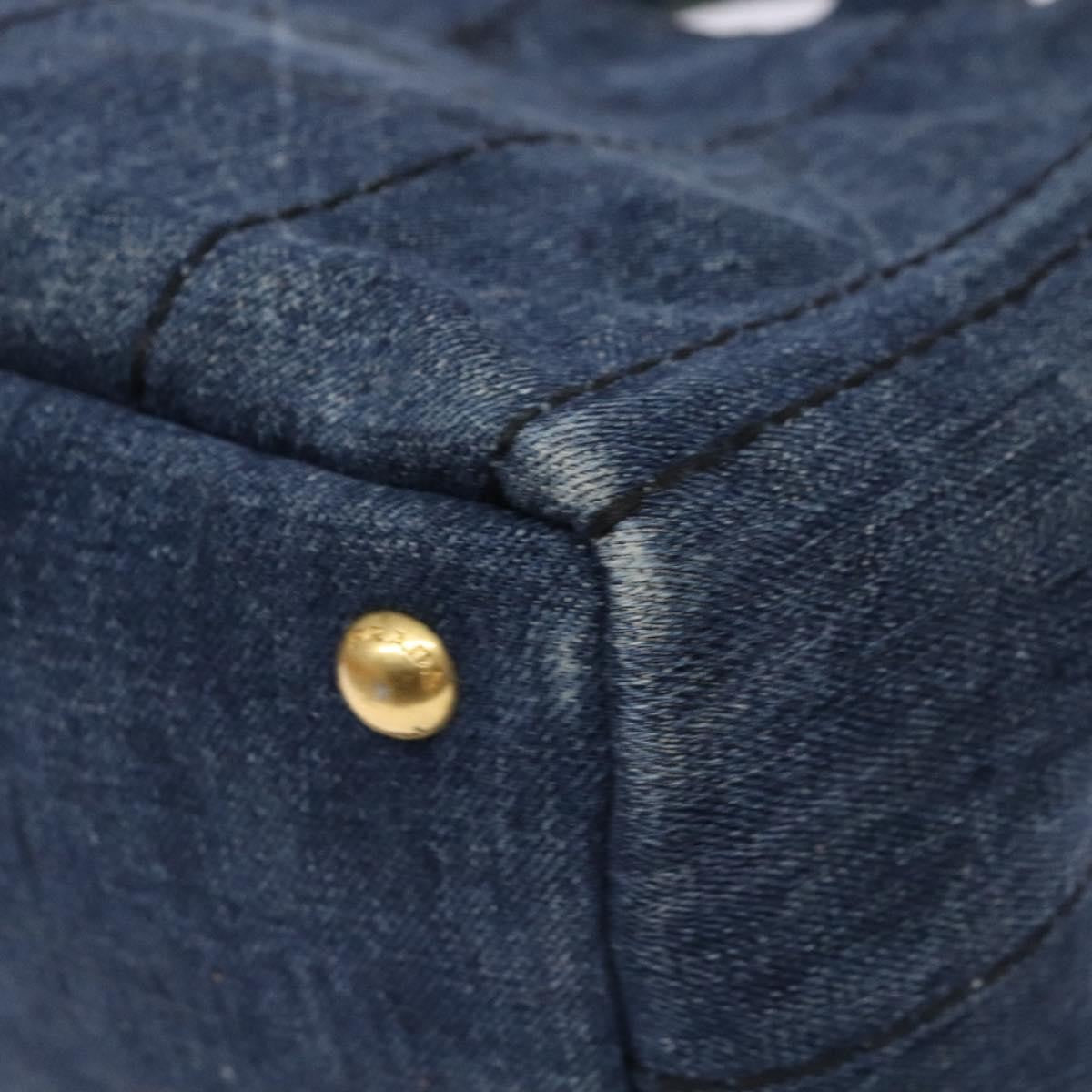 Prada Canapa Convertible Tote Denim, BLUE, DENIM_JEANS, Tote bag