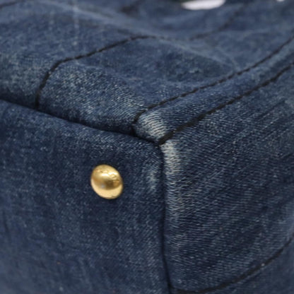 Prada Canapa Convertible Tote Denim, BLUE, DENIM_JEANS, Tote bag