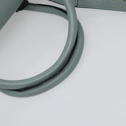 Valentino Garavani Demilune Flap Satchel Leather, BLUE, LEATHER, Handbag