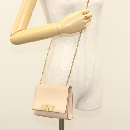 Salvatore Ferragamo Ginny Crossbody Bag Leather, BEIGE, LEATHER, Shoulder bag