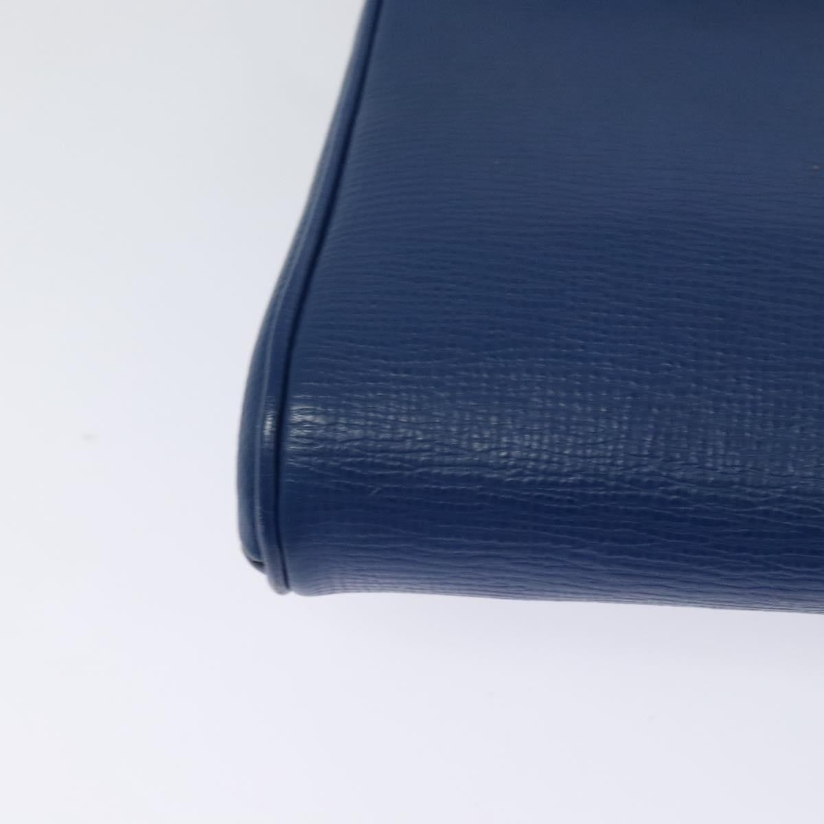 Celine Vintage Circle Logo Crossbody Bag Leather, BLUE, LEATHER, Crossbody bag