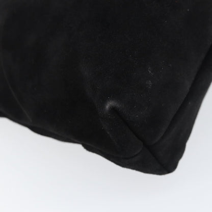 Salvatore Ferragamo Vala Shoulder Bag Suede, BLACK, SUEDE, Shoulder bag